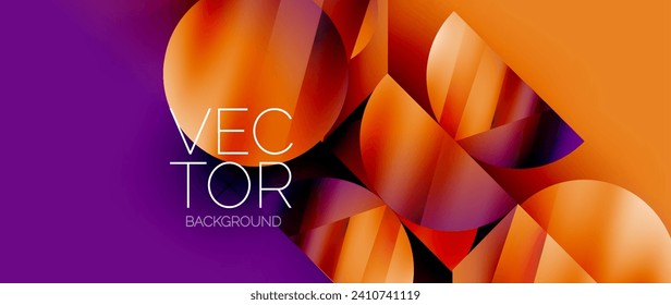 Captivating abstract backdrop composed of interlocking triangles and circles, forming an intriguing dance of shapes and patterns that exude both elegance and modernity