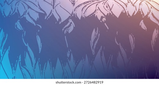 Um fundo abstrato cativante com um padrão floral com uma transição suave gradiente de azul para roxo, criando um visual moderno e artístico.