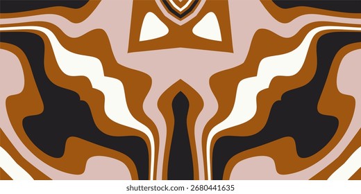 A captivating abstract background featuring flowing organic shapes in earthy tones creating a mesmerizing visual symphony for designers.