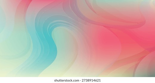 A captivating abstract background featuring a harmonious blend of swirling colors, primarily shades of blue, pink, and light green, creating a sense of movement and fluidity. The soft gradients and organic curves evoke a dreamlike and modern aesthetic, perfect for various design applications.