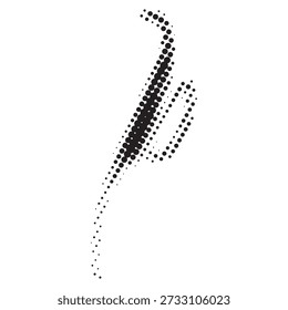 A captivating abstract design composed of halftone dots, creating a sense of movement and fluidity, with a gradient effect from dense to sparse dots.