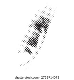 A captivating abstract design featuring a halftone dot pattern that forms an intriguing and dynamic visual composition, perfect for modern graphic projects.
