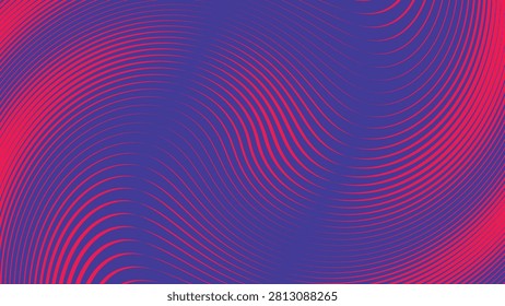 A captivating abstract digital art background featuring dynamic, fluid wavy lines in a striking neon red hue set against a deep purple-blue backdrop. This high-contrast halftoning pattern creates a subtle moiré effect and a hypnotic optical illusion of wave-like motion. It is ideal for creative graphic designs, modern posters, synthwave aesthetics, and stylish digital wallpapers.
#AbstractArt #WavyLines #OpticalIllusion #RedAndPurple #GraphicDesign #ModernPattern #FluidMotion #HalftoneArt #SynthwaveAesthetic #Wallpaper