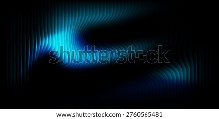 A captivating abstract digital artwork featuring smooth blue gradient waves against a dark backdrop, creating a futuristic and dynamic visual effect.