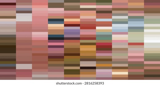 A captivating abstract image composed of numerous horizontal and vertical pixels, showcasing a rich and varied spectrum of colors, creating a visually dynamic and modern aesthetic.