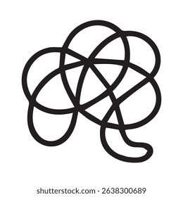 A captivating abstract image features an intricate line drawing of curved lines intertwining to create a complex visual texture. This design is both simple and elegant.