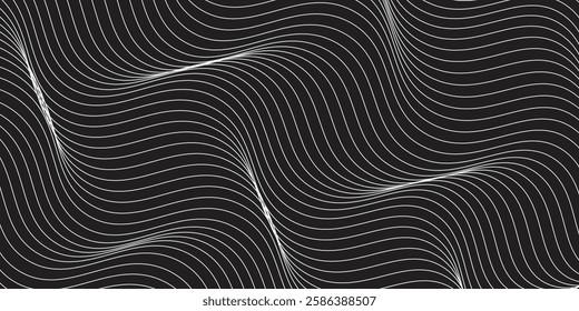 A captivating abstract line art illustration featuring intertwined fluid white lines on white background the seamless flow forms a mesmerizing and intricate pattern simple abstract modern