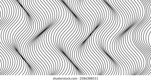 A captivating abstract line art illustration featuring intertwined fluid white lines on white background the seamless flow forms a mesmerizing and intricate pattern simple