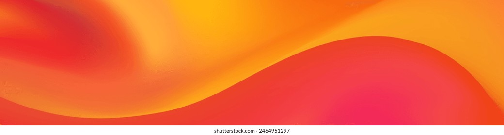 Captivating abstract mesh blur banner with a soothing yellow and orange wave pattern for eye catching visuals