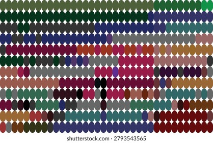Captivating arrangement of numerous oval shapes in a wide spectrum of colors. Organic and flowing abstract pattern with modern design elements.