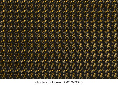 Um padrão preto e dourado cativante com formas abstratas e efeitos cintilantes, ideal para a criação de um fundo misterioso e luxuoso para vários projetos.