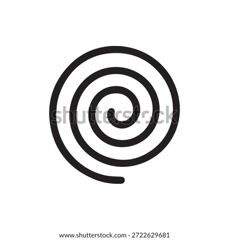 A captivating black spiral icon with concentric circles on a clean white background. Represents motion focus and abstract design.