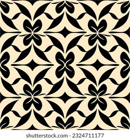 Captivating black and white abstract design inspired by the elegance of art deco, featuring intricate pattern reminiscent of both damask and art nouveau styles.