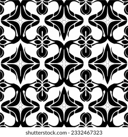 El atractivo diseño abstracto en blanco y negro, que recuerda tanto al estilo Art Nouveau como al Art Deco, revela un diseño floral oscuro y atractivo, que capta la atención con su encanto único.