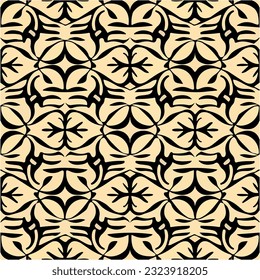 Captivating black and white art nouveau floor pattern on soothing beige background, exuding elegance and intricate design.