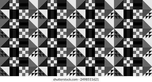 A captivating black and white geometric pattern ideal for various media applications and creative projects