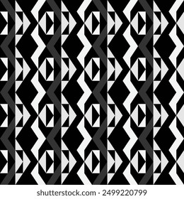 A captivating black and white geometric pattern ideal for various media applications and creative projects