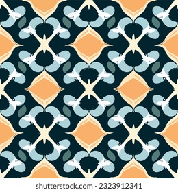 Captivating black and white pattern comes to life on sunny yellow background. seamless fabric design repeats harmoniously, offering mesmerizing visual.