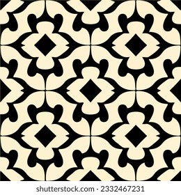 Captivating black and white pattern on a black background, reminiscent of patterned tilework. The design draws inspiration from damask patterns and creates a mesmerizing fractal muqarnas effect.