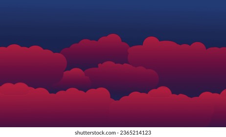 Captivating blue background featuring a striking red cloud, creating a dramatic and dynamic visual. This composition adds an element of intrigue and intensity to your design projects.