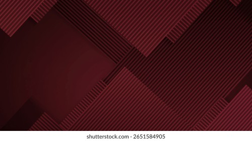 A captivating burgundy backdrop features a modern composition of diagonal lines and layered geometric shapes, evoking a sense of depth and sophisticated elegance, perfect for contemporary design