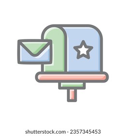 Captivating Christmas Mailbox Awesome Lineal Icon