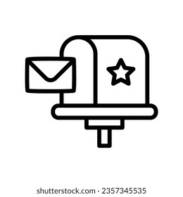 Captivating Christmas Mailbox Line Icon