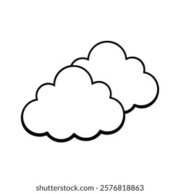 Captivating cloud line art vector. spring cloud	