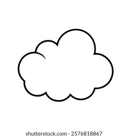 Captivating cloud line art vector. spring cloud	