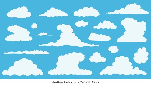 Captivating Cloud Patterns, cloud set vector, cartoon smoke