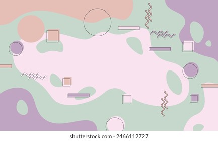 A captivating dance of geometric shapes and lines. Vector illustration.