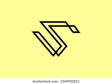 Captivating diamond logo concept with a stylish line design, showcasing an intricate 'S' for added elegance