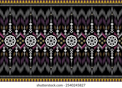  cativante arte digital que mostra uma coleção de padrões tradicionais tailandeses de seda. Os desenhos apresentam intrincados padrões geométricos e motivos florais em uma variedade de cores vibrantes
