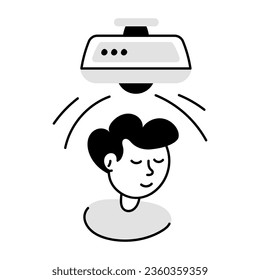 Captivating doodle icon of motion sensor 