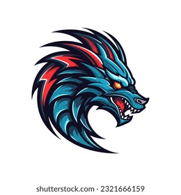 A captivating dragon logo vector clip art illustration, exuding power and mystique, perfect for fantasy-themed designs and gaming projects
