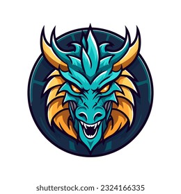 A captivating dragon logo vector clip art illustration, exuding power and mystique, perfect for fantasy-themed designs and gaming projects