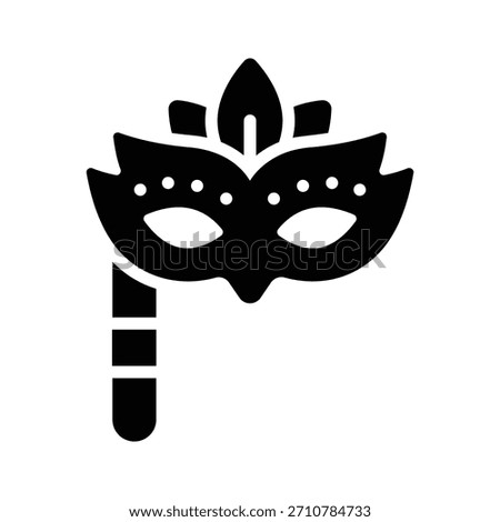 A captivating filled icon showing masquerade mask