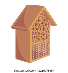 A captivating flat icon of apiary