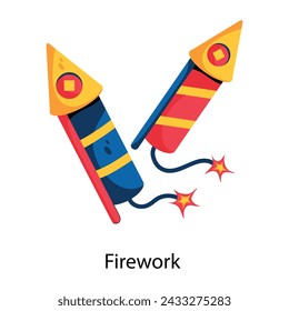 Captivating flat icon of firework