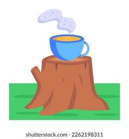 A captivating flat icon of tea, editable vector 