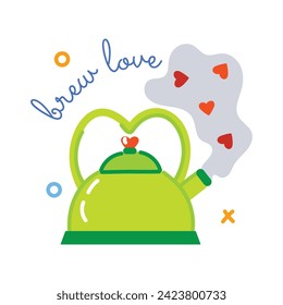 Fesselnde flache Aufkleber mit Brauenliebe 
