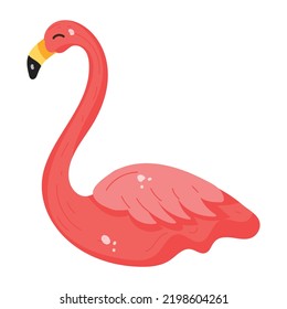 Una pegatina plana de flamingo cautivadora