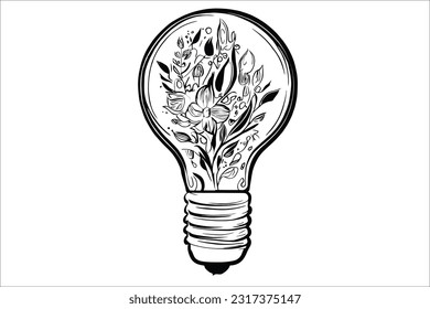 Captivating floral bulb vector illustration in EPS format. Perfect for design enthusiasts