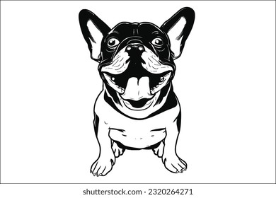 Captivating French Bulldog illustration in EPS format. Versatile, high-quality design for various commercial projects.