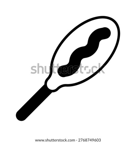A captivating glyph icon of corn dog fast food