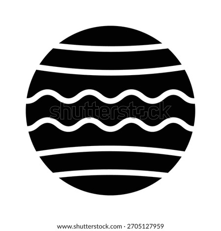 A captivating glyph icon of distant neptune planet