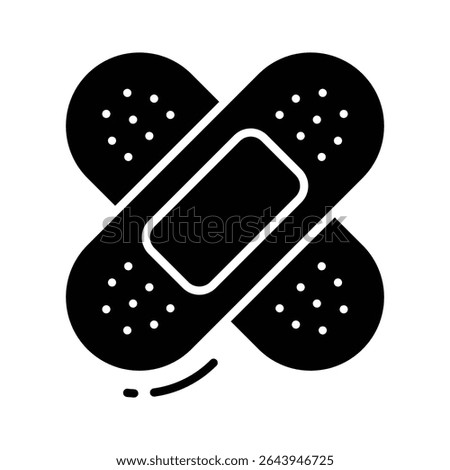 A captivating glyph icon featuring bandage, easy to edit
