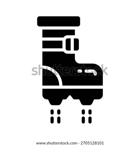 A captivating glyph icon of flying astronaut boot