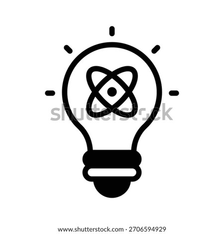A captivating glyph icon of modern science innovation