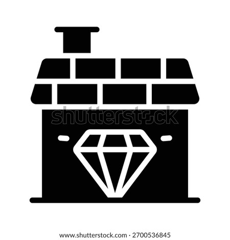 A captivating glyph icon of property asset
